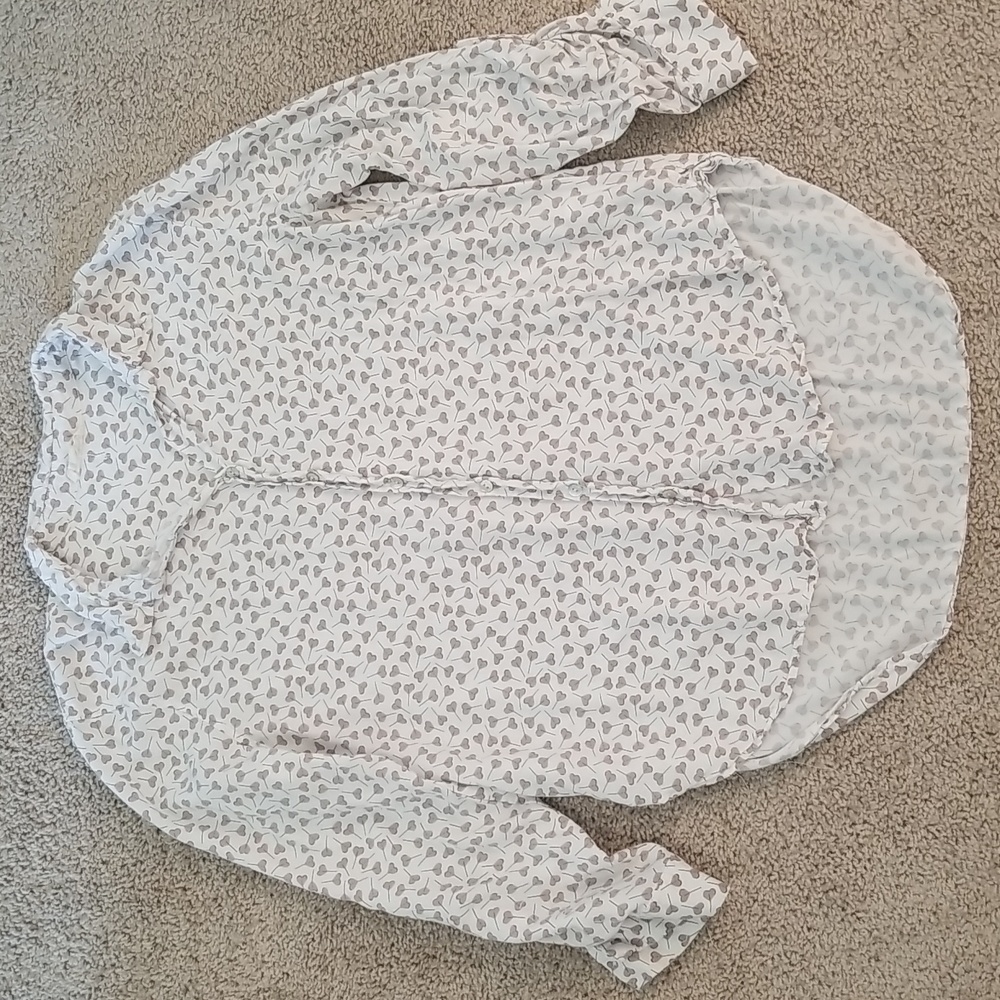 Jane And Delancey Large Heart Pattern Lightweight Casual Fall Top - Picture 2 of 8